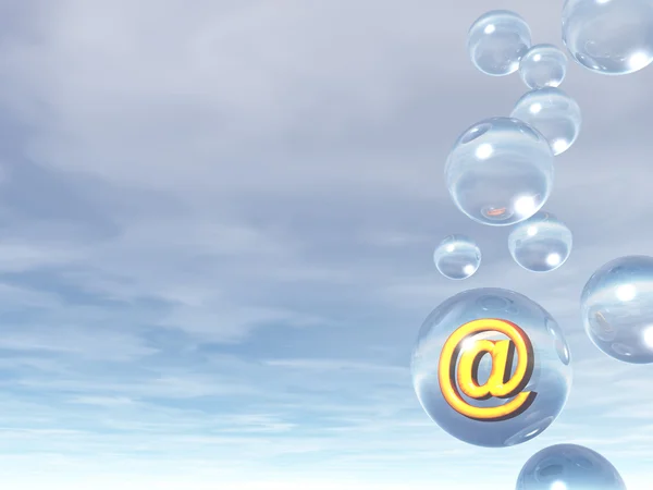 E-mailová bublina — Stock fotografie