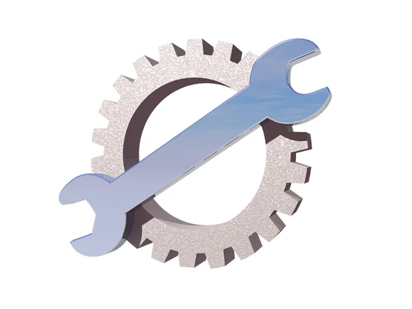 Klucz narzędzi logo — Zdjęcie stockowe