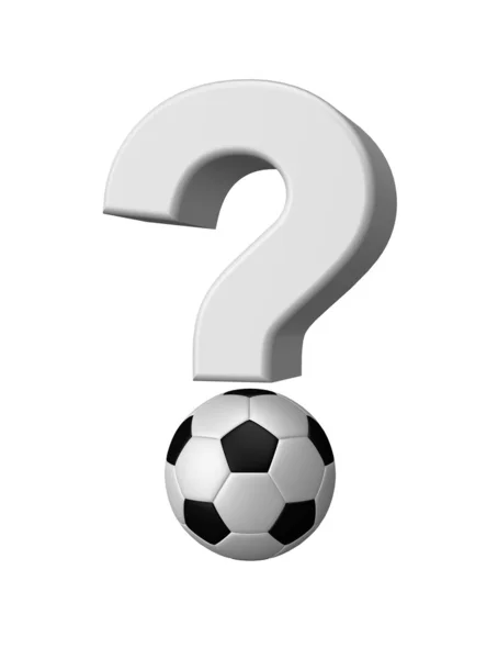 Soccer question mark — Stock Photo, Image
