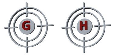 Target g and h clipart