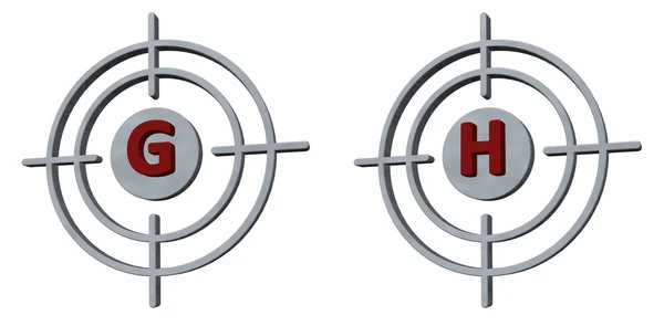 Target g and h — Stock Photo, Image