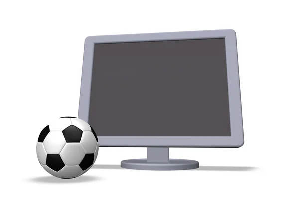 Futebol na tv — Fotografia de Stock