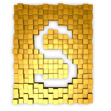 Cubes makes the letter s clipart