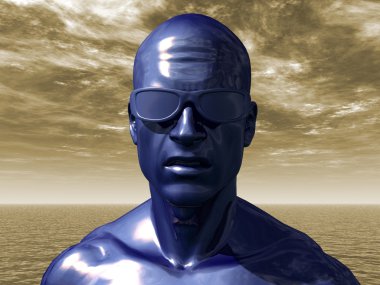 Blue man clipart