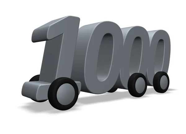 One thousand on wheels — Stock Photo, Image