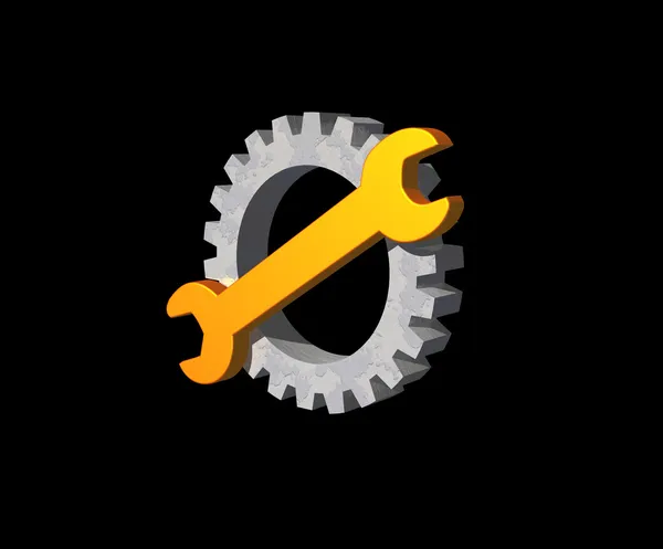 Wrench gear logo — Stock Photo, Image