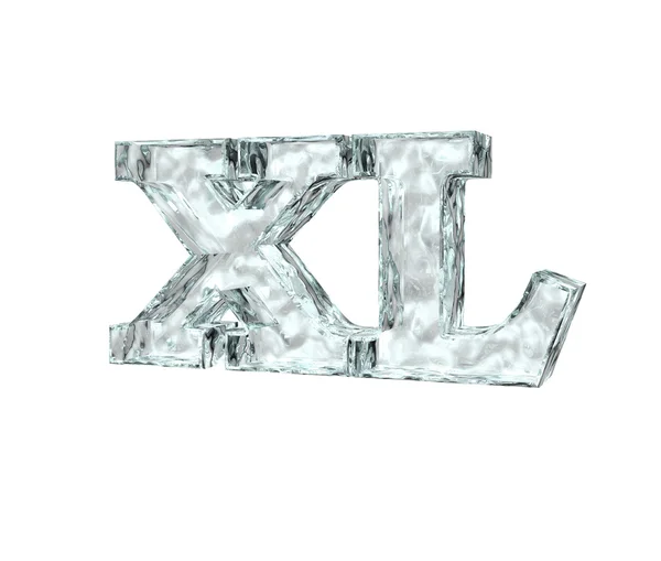 Mrożone litery xl — Zdjęcie stockowe