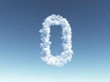 Cloudy letter o clipart