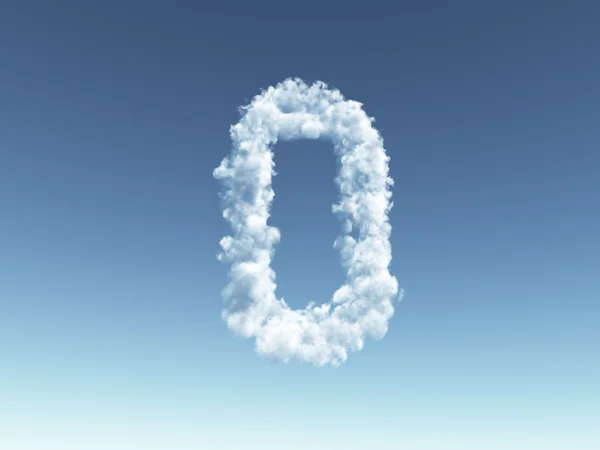Cloudy letter o — Stock Photo, Image