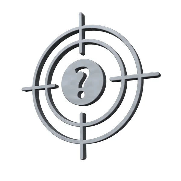 Gun sight with question mark — Stock Photo, Image