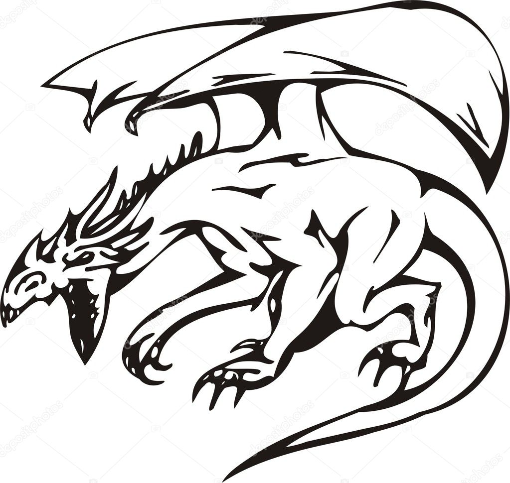Dragon vector — Stock Vector © RazaStock #1542025