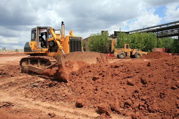Il bulldozer da costruzione pesante — Foto Stock