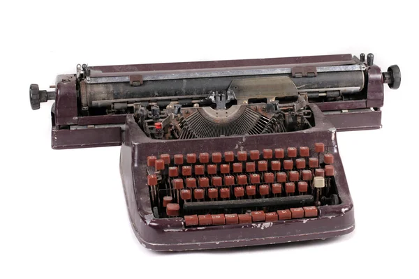 Старинная механическая старинная пишущая машинка — стоковое фото