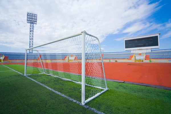 STADIUM - Football field with goal — Stock Photo, Image