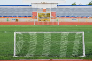 STADIUM - Football field with goal clipart