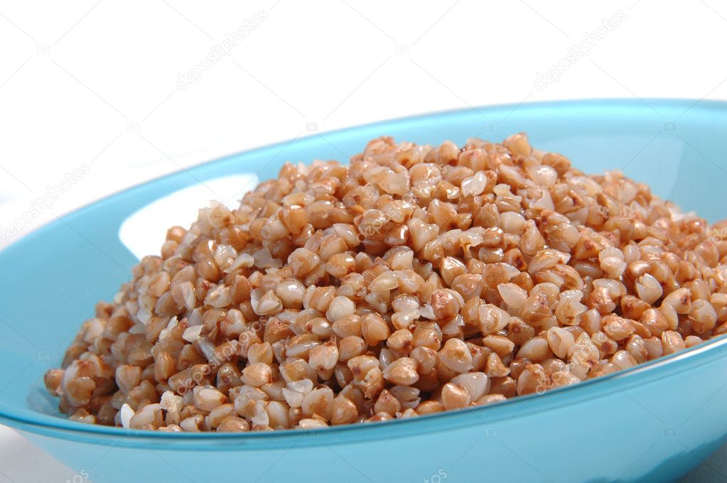 Groats porridge in plate