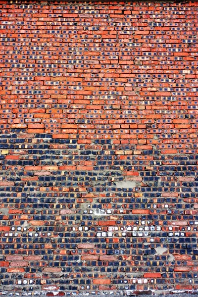 Mur en brique rouge vintage — Photo