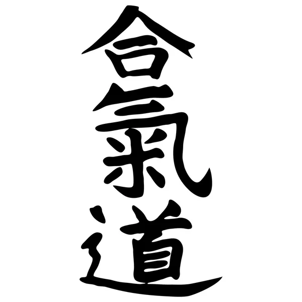 Dövüş sanatları - aikido — Stok Vektör