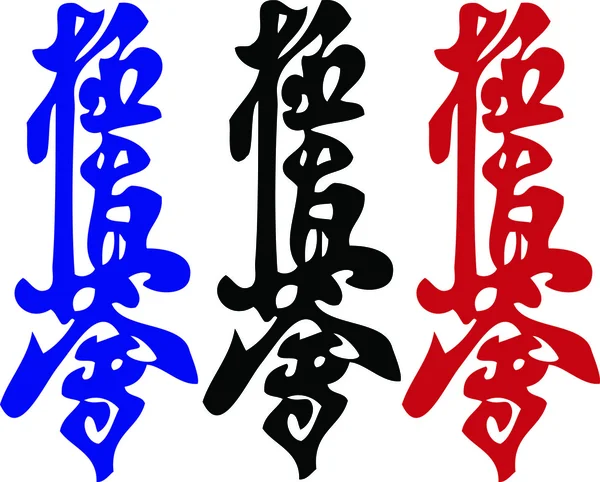 武术--空手道 kyokushinkai — 图库矢量图片