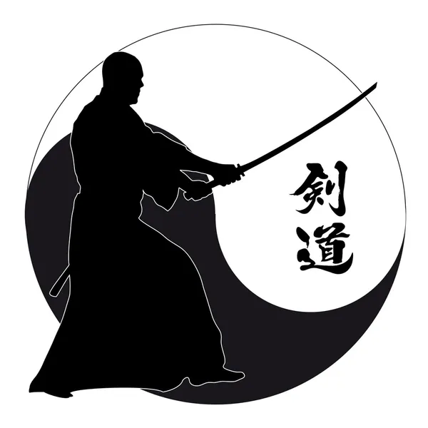 Πολεμικές τέχνες - iaido — Διανυσματικό Αρχείο