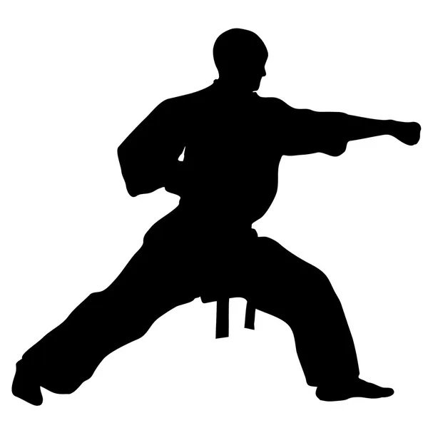Martial Art - Karate Punch Vector — Stockvector