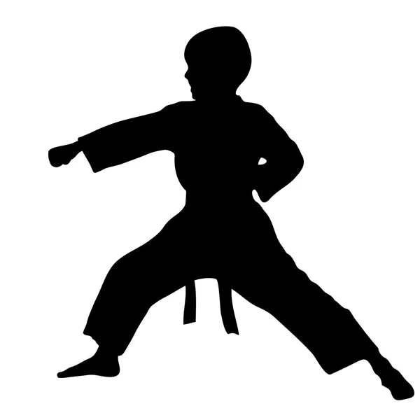 Martial Art - Karate Punch Vector — Stockvector