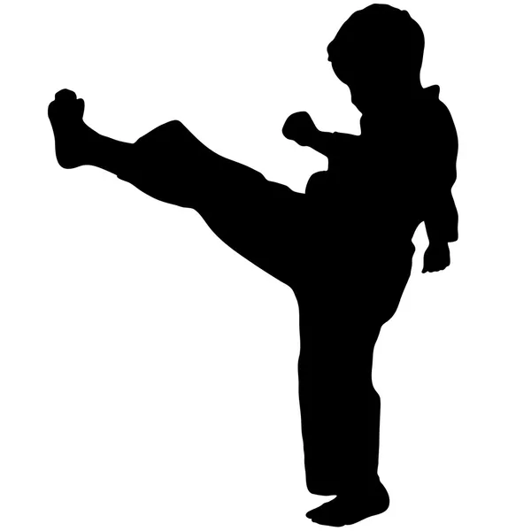 Kampfkunst. Karate-Junge — Stockvektor