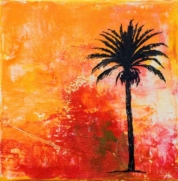 Palm-tree artwork — Stock Photo, Image
