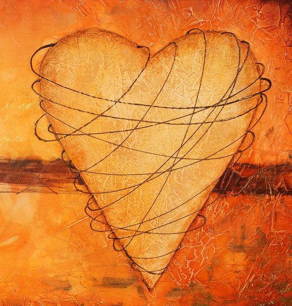 Bondage - painted heart — Stock Photo, Image