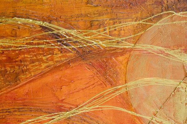 Peinture abstraite orange — Photo