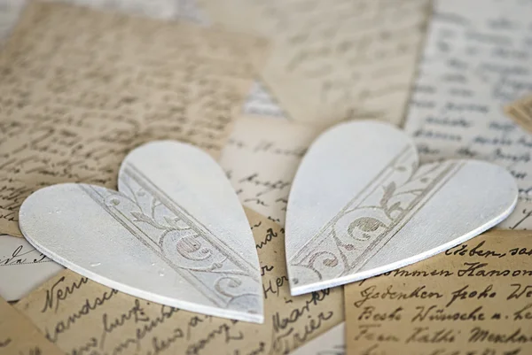 Heart on letter — Stock Photo, Image