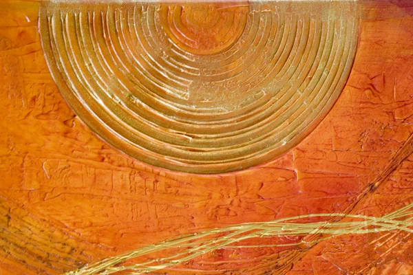 Oranje abstracte schilderkunst — Stockfoto