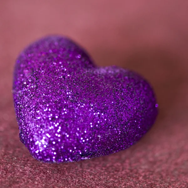 Purpurová srdce — Stock fotografie