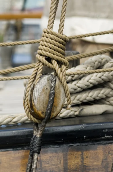 Stock image Tall sailing boat details