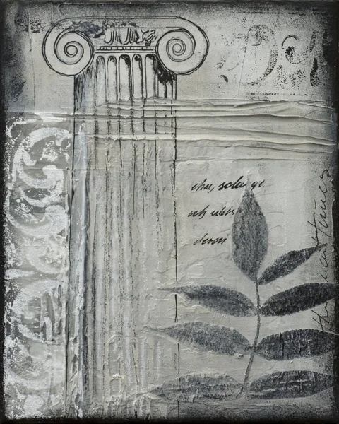 Έργο τέχνης κολάζ με φύλλο — Φωτογραφία Αρχείου
