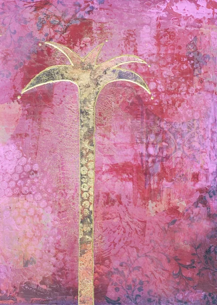 Пальмова дерево живопис — стокове фото
