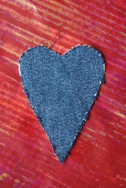 Jeans heart — Stock Photo, Image