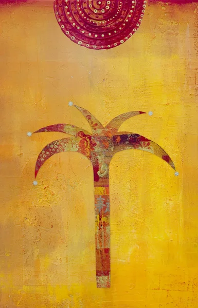 Palm tree painting — Stock Photo, Image