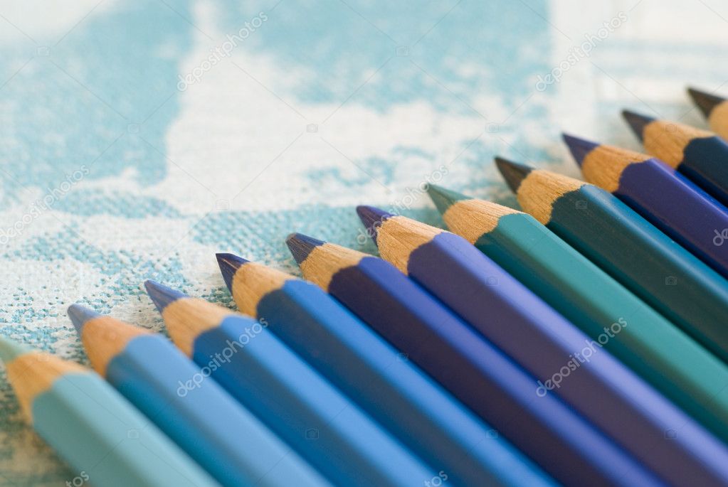 Blue pencils
