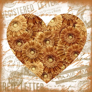 Flower heart clipart