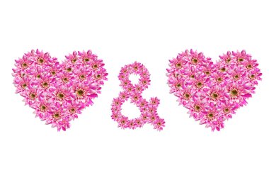 Flower hearts clipart