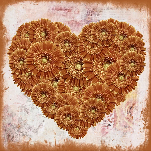 Corazón de flor — Foto de Stock
