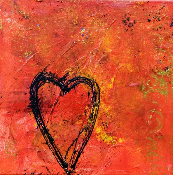 Рисунок фона с нарисованным сердцем — стоковое фото