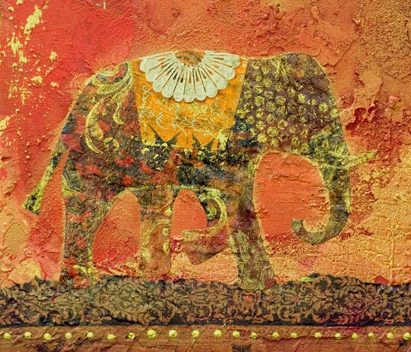 Ελέφαντας κολάζ — Φωτογραφία Αρχείου