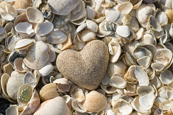 모래 심장 — 스톡 사진