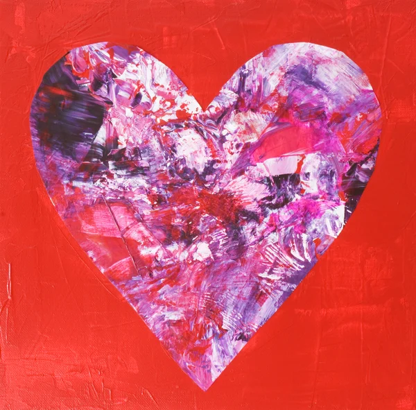 Pintura do coração — Fotografia de Stock