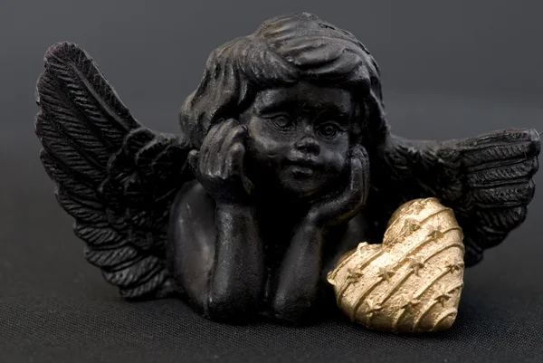 Czarny aniołek — Zdjęcie stockowe