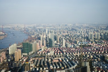 View from Jin Mao Tower in Shanghai clipart