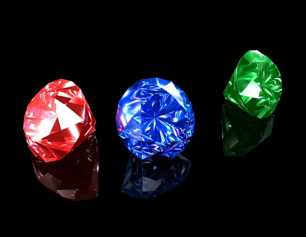 Diamantes 3D — Fotografia de Stock
