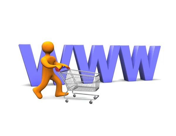 WWW Shopping 3D — Stock Photo, Image